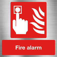 Red fire safety sign