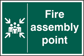 Fire assembly point sign