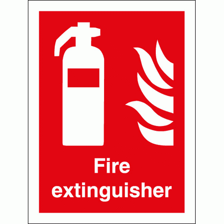 Fire extinguisher sign